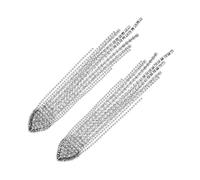 Rhinestone Wedding Chain Statement Earring Tassel Teardrop Bridal Jewelry Earrings for en Alloy
