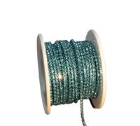 Rhinestones Chain Roll Tassel 3/10Yard Crystal Ribbon Strass Banding Sew On Gold Rhinestone Trim Strip Cup Chains For Needlework(Crystal-Green,10Yard Per Roll,SS6)