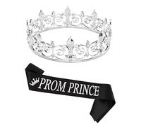 Rhinestones King Queen Crowns & Sheshes Set Birthday Prom Party Accesorios Coronate Crystal Tiaras Croona Hombro Crystal