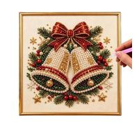 Rhinestones Pearl Painting Kits Christmas Craft Window Decor with Frame