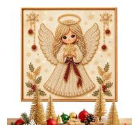 Rhinestones Pearl Painting Kits Christmas Craft Window Decor with Frame