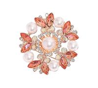 Rhinestones Pearls Broche Flower Pon Multi Funcional Pon Para Vestidos Caíes Elegantes Joyas De Accesorio Broche Flores