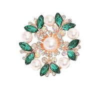 Rhinestones Pearls Broche Flower Pon Multi Funcional Pon Para Vestidos Caíes Elegantes Joyas De Accesorio Broche Flores