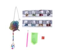 Rhinestones Pendant Unique Rose Shape DIY Painting Decorative Ornament Accessories for Window Home Decoration Acrylic Special Shaped Rhinestones Color Chain