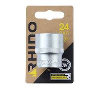 RHINO 9172 - Llave de vaso hexagonal corta (24 mm, NC, 24 mm)