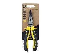 RHINO - Alicates de punta curvada de 160 mm universal, fabricado en acero de alta calidad, longitud de 160 mm, mango de dos materiales, larga vida útil