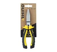 RHINO - Alicates de punta plana de 160 mm universal, fabricado en acero de alta calidad, longitud de 160 mm, mango bimaterial, larga vida útil, varios tamaños disponibles
