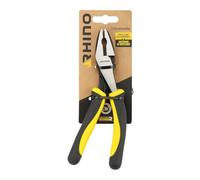 RHINO - Alicates universales de 180 mm con mango acodado - Fabricado en acero (cromo vanadio) - Corte e Invernadero - Mango ergonómico en ángulo de 25° que facilita el agarre - Garantía de por Vida