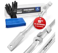 Rhino - Barra de herramientas extensora de llave inglesa, extensión de llave extralarga de 15 pulgadas para un máximo apalancamiento, multiplicador de par con guantes antideslizantes y toalla de