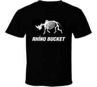 Rhino Bucket Rhino Bones T Shirt Casual Short Sleeve Tops Black L