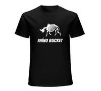 Rhino Bucket Rhino Bones T-Shirt Graphic tee Printed Top Mens Black Shirt M