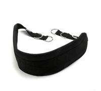 Rhino - Cinturón de sentadillas con peso para entrenamiento de fuerza, cinturón de nailon ajustable con soporte lumbar, hebillas de anillo en D y acolchado de EVA