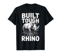 Rhino construye Duro como un Animal Rinoceronte Camiseta