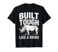 Rhino construye Duro como un Animal Rinoceronte Camiseta