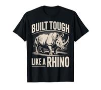 Rhino construye Duro como un Animal Rinoceronte Camiseta