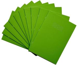 Rhino - Cuaderno (A4, mitad blanco y mitad rayas, 10 unidades, 15 mm), color verde claro