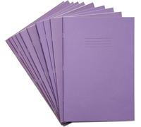 Rhino - Cuaderno de cuadrícula (A4, 80 páginas, 10 unidades, cuadrados de 7 mm), color morado