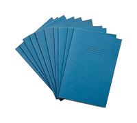 Rhino - Cuaderno de rayas con margen (A4, 64 páginas, 10 unidades, espacio entre rayas de 6 mm), color azul claro