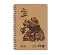 Rhino - Cuaderno de tapas duras (A5, reciclado), Save the Rhino