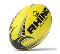 Rhino Cyclone - Pelota de Rugby, Color Amarillo Fluorescente, Talla 5