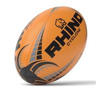 Rhino Cyclone XV - Balón de Rugby de Entrenamiento, Color Naranja Fluo, Talla 4