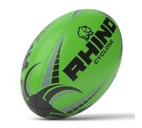 Rhino Cyclone XV - Balón de Rugby de Entrenamiento, Color Verde Fluo, Talla 3