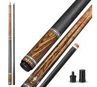 RHINO Eclipse II Sol - Taco de billar de fibra de carbono, eje de carbono de baja desviación con punta japonesa Nishiki de 11,8 mm y junta de 3/8-8, palo de piscina profesional para adultos con diseño