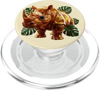 Rhino Jungle, Animal de Safari de Vida Silvestre Tropical PopSockets PopGrip para MagSafe