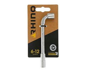 Rhino - Llaves tubulares y de pipa, llave de tubo de 8 mm, llave tubular de 8 mm de diámetro, hueso 6/12 caras, fabricado en acero (cromo vanadio)