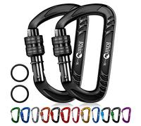 Rhino Produxs Mosquetón de alta resistencia de 12 kN, para asegurar mascotas, al aire libre, camping, senderismo, hamaca, arnés de correa de perro, llaveros