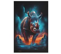 Rhino Puzzle Games for Adults Y Niños - for Creativity And Mindfulness - Challenging Jigsaw Puzzles 1000 Piezas for Family 78 × 53 cm