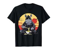 Rhino Ramen Ninja Fideos japoneses Rhino Ramen Bowl Obra de Arte Camiseta