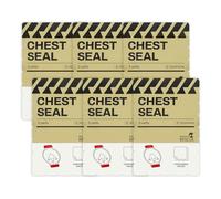 RHINO RESCUE Vent Chest Seal, Vendaje de Trauma de Emergencia, Kit de Primeros Auxilios, Embalaje Estéril (6 PCS)