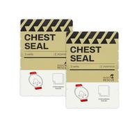 RHINO RESCUE Vent Chest Seal, Vendaje de Trauma de Emergencia, Kit de Primeros Auxilios, Embalaje Estéril (2 PCS)
