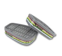 Rhino Smart Solutions - Juego de filtros de cartucho (2 piezas) ABEK1 para máscaras respiratorias para gas, pintura, polvo, lijado 1 orgánico, inorgánico, ácido y amoníaco