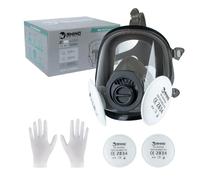 RHINO Smart Solutions Mascarilla con Filtro de Particulas FFP3 Proteccion para Pintura, Gases, Polvo, Amianto, Fitosanitarios, Construccion (7011C) | Mascara Reutilizable Pantalla de Cara Completa