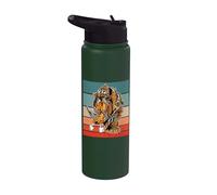 Rhino steampunk Rinoceronte gótico Cara de animal mecánica Stainless Steel Insulated Water Bottle