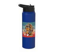 Rhino steampunk Rinoceronte gótico Cara de animal mecánica Stainless Steel Insulated Water Bottle