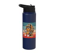 Rhino steampunk Rinoceronte gótico Cara de animal mecánica Stainless Steel Insulated Water Bottle