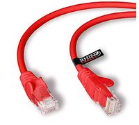 rhinocables CAT6 High-Speed Gigabit Ethernet Patch Network Cable for LAN - Snagless Cable with RJ45 Connector Lead - for Internet, Router, Modem, Smart TV, PC & Laptop (3m, rojo))