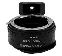 RhinoCam Vertex - Adaptador de costura giratoria, compatible con lentes Nikon F Mount G-Type D/SLR a cámaras Canon EOS M (EF-M) sin espejo
