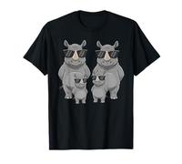 Rhinoceros Family Sunglasses Safari Animal Colorful Rhino Camiseta