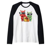 Rhinoceros Family Sunglasses Safari Animal Colorful Rhino Camiseta Manga Raglan