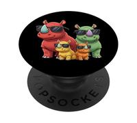 Rhinoceros Family Sunglasses Safari Animal Colorful Rhino PopSockets PopGrip Adhesivo