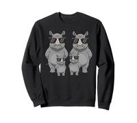 Rhinoceros Family Sunglasses Safari Animal Colorful Rhino Sudadera