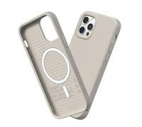 RhinoShield Case kompatibel mit [iPhone 12 Pro MAX] | SolidSuit - MagSafe-kompatibel -Stoßdämpfende & schlanke Schutzhülle mit Premium Finish - 3.5 Meter Fallschutz - Beige Arena