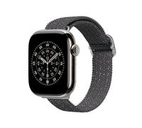 RhinoShield Correa trenzada Apple Watch Series 11/10 (42mm) + Series 9/8 / 7 (41mm) + Series 6/5 / 4 / SE 3 / SE 2 / SE (40mm) + Series 3/2 / 1 (38mm) Suave y elástica - Negro Medianoche