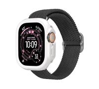 RhinoShield Funda Bumper compatible con Apple Watch Ultra 3 / Ultra 2 / Ultra [49 mm] | Funda protectora delgada, ligera y antimpactos - Blanco Clásico
