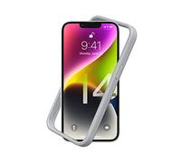 RhinoShield Funda Bumper Compatible con [iPhone 14] | CrashGuard NX - Funda con Tecnología de Absorción de Golpes - Resistente a Impactos de más de 3.5 Metros - Gris Platino
