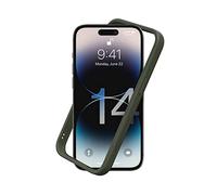 RhinoShield Funda Bumper Compatible con [iPhone 14 Pro] | CrashGuard NX - Funda con Tecnología de Absorción de Golpes - Resistente a Impactos de más de 3.5 Metros - Verde Camuflaje